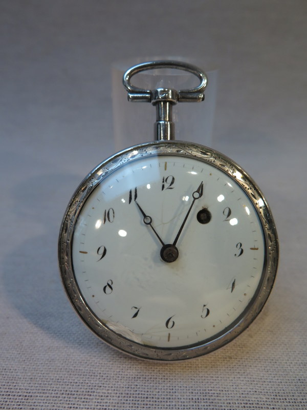 Montre De Poche Ancienne Coq Argent – Guérin à Louvigné Du Désert – Occasion Vintage