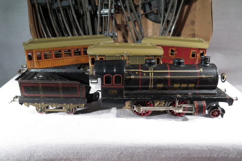 Jep old train wagons + clockwork rails toy j p paris eBay