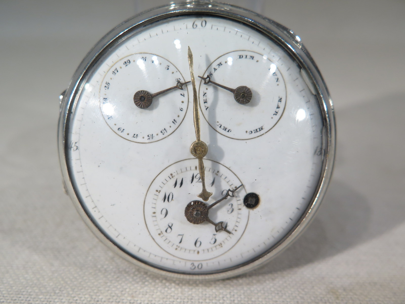 Montre gousset à coq, vers 1850, en argent, cadran émaill... - 73135827