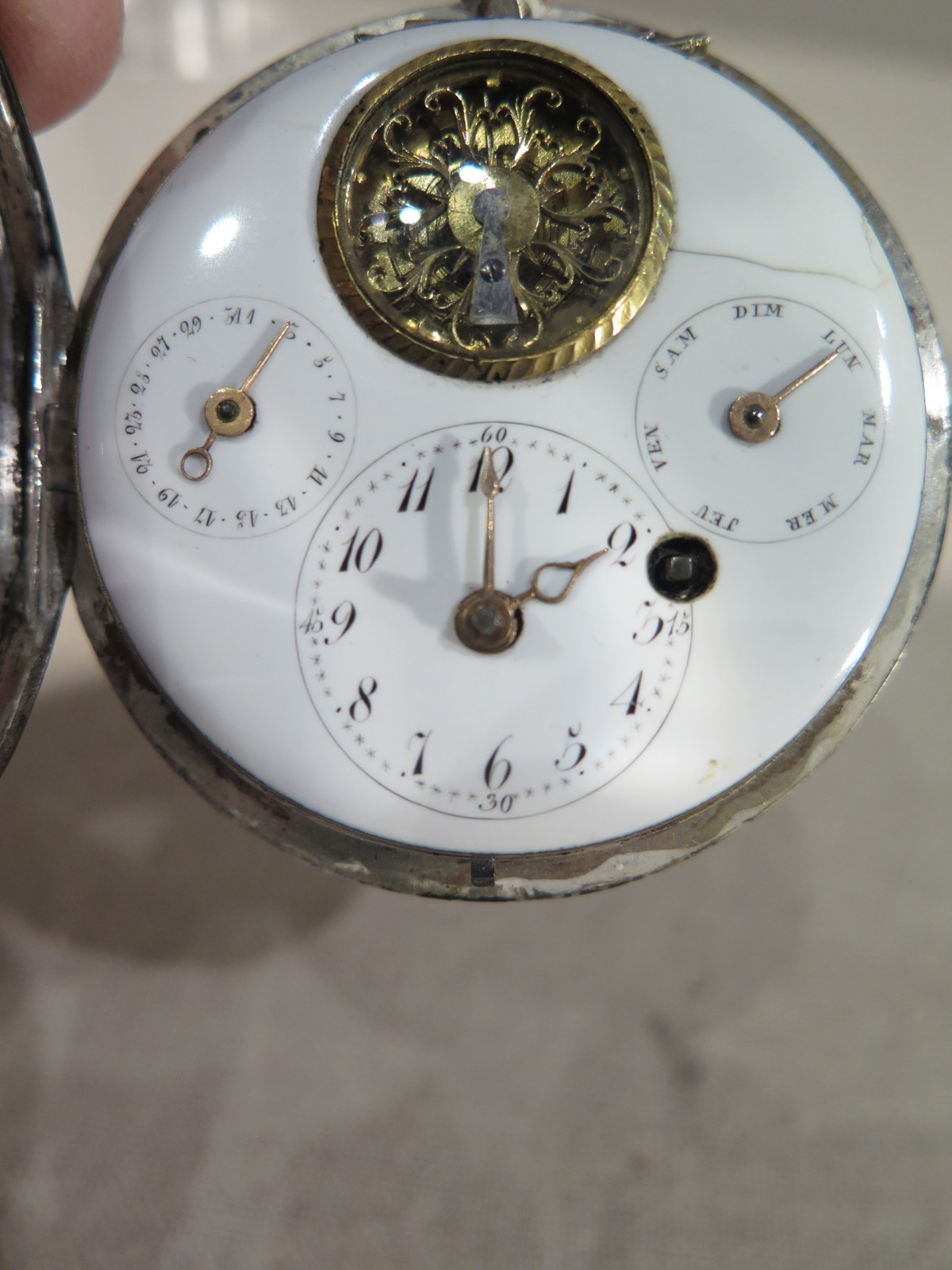 Montre Gousset Ancienne - Serment Des Trois Suisses - Homme - Argent & Complications - Occasion